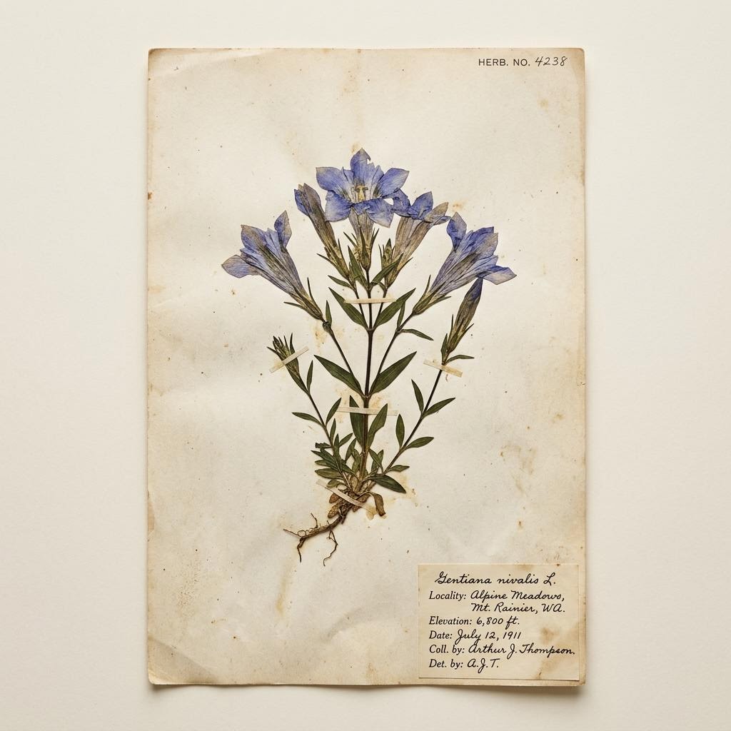 Pressed Botanical Specimen, Appalachian Wildflower