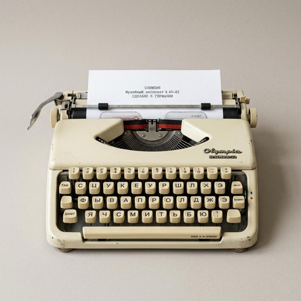Olympia Portable Typewriter, Cyrillic Script